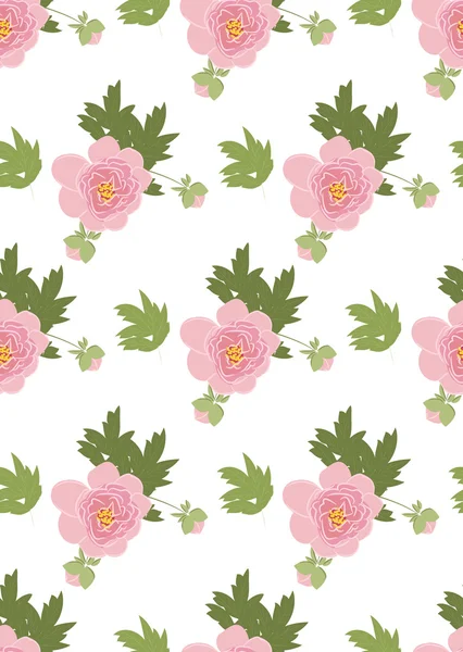 Peonía floral textura vintage — Vector de stock