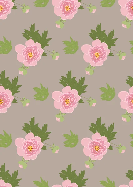 Peônia floral textura vintage —  Vetores de Stock