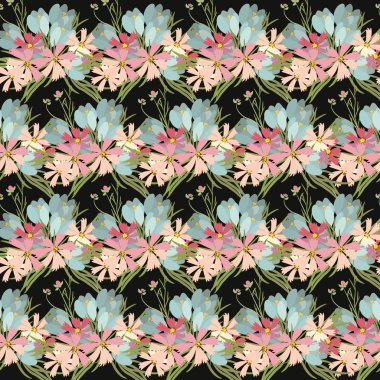 Çiçek cosmos vintage desen