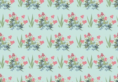 Iris ve bell çiçek çiçekler