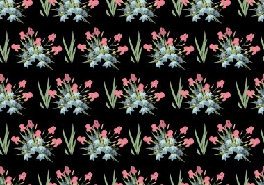 Iris ve bell çiçek çiçekler