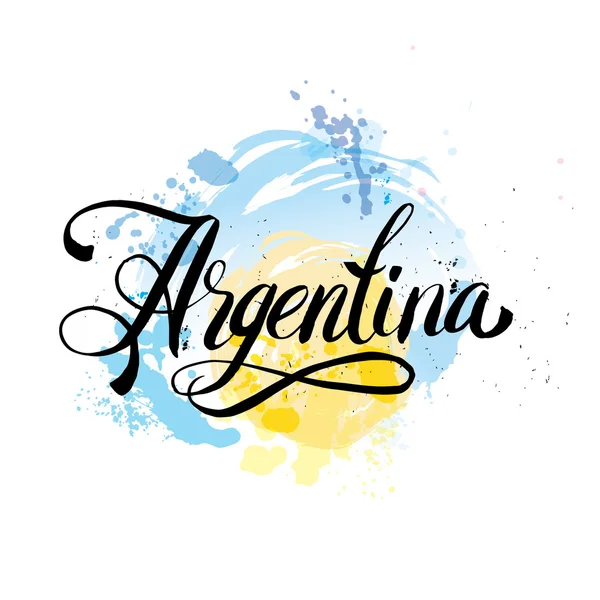 Cartão vintage da Argentina - ilustração do vetor de cartaz, cores da bandeira argentina, efeitos grunge podem ser facilmente removidos —  Vetores de Stock