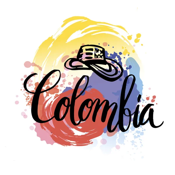 Ilustración vectorial día de independencia de Colombia . — Vector de stock