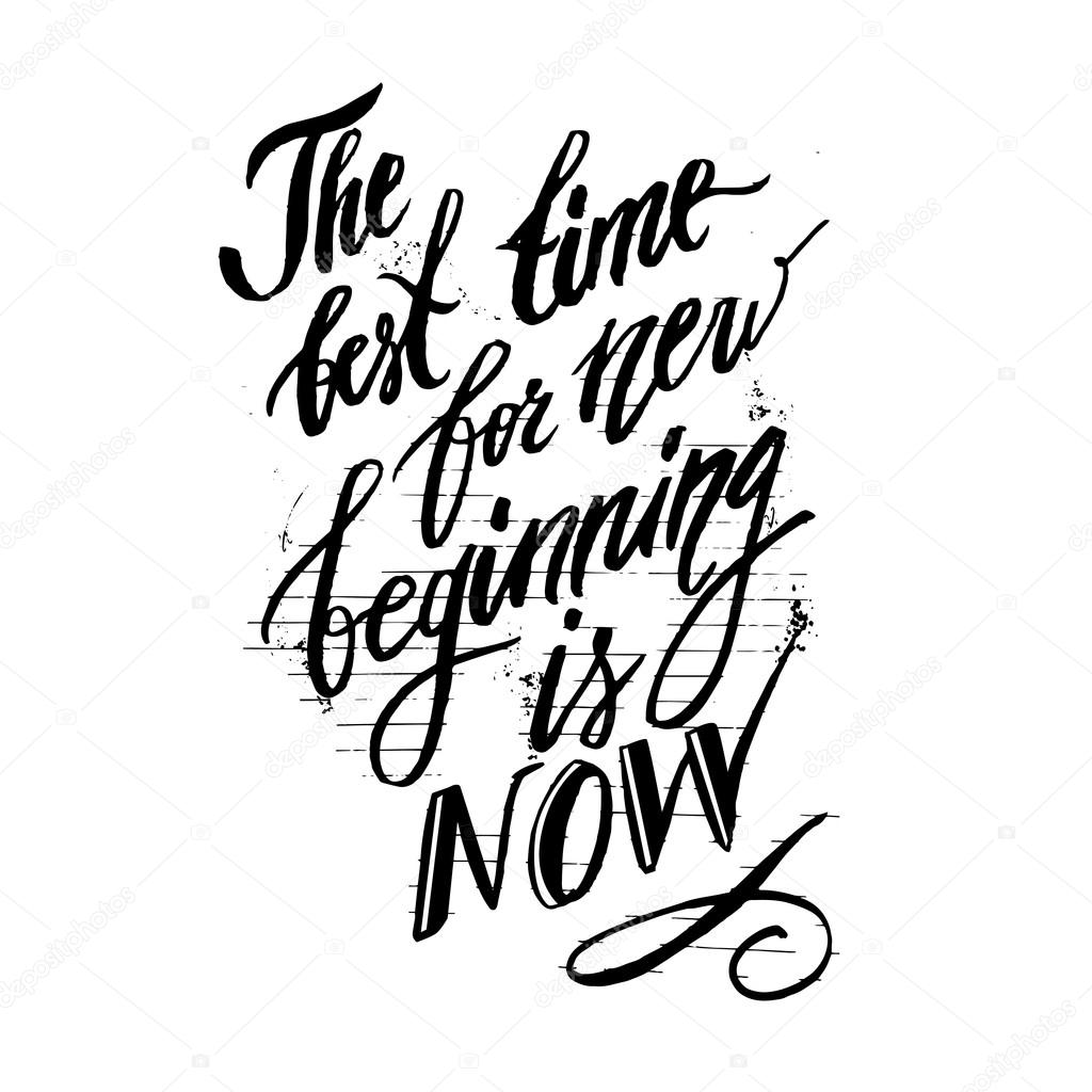 Start today. Vector motivation and inspirational quote. Hand lettering. Typographical element for your design. Can be used as a print on T-shirts and bags, for posters, invitations and cards.