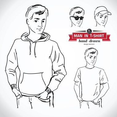 genç adam beyaz t-shirt