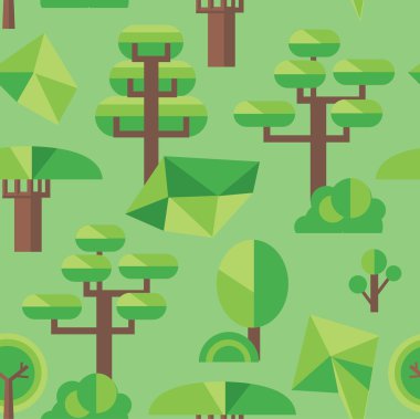 Düz ağaç seamless modeli