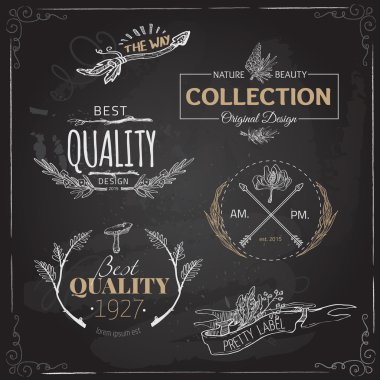 Vintage ve modern çiftlik logo etiketleri
