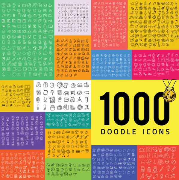 Set van 1000 kwaliteit pictogram — Stockvector