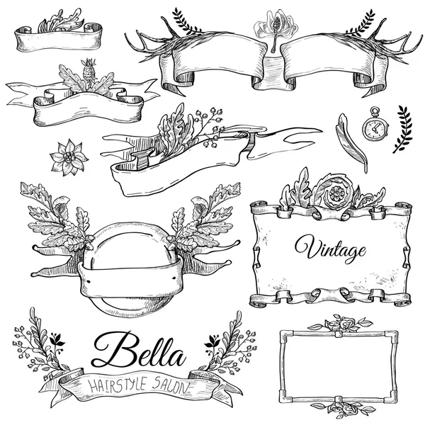 Ornamenti elementi di design calligrafico — Vettoriale Stock