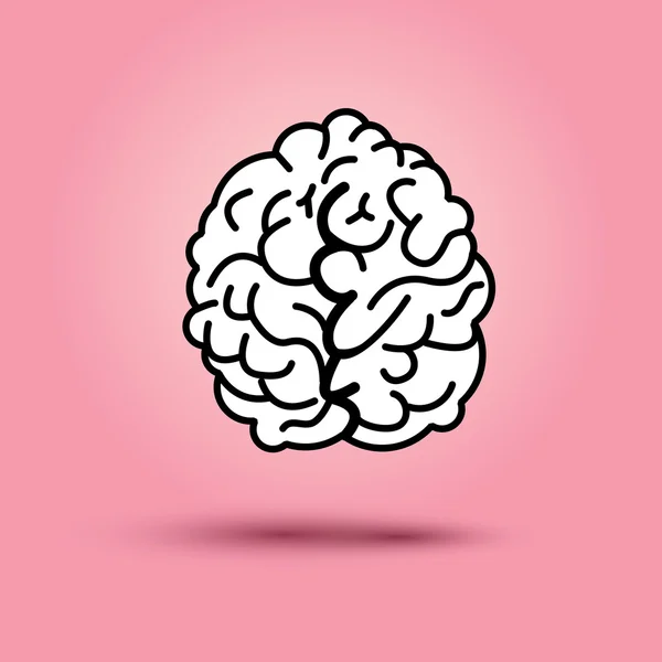 Design piatto: icona del cervello — Vettoriale Stock
