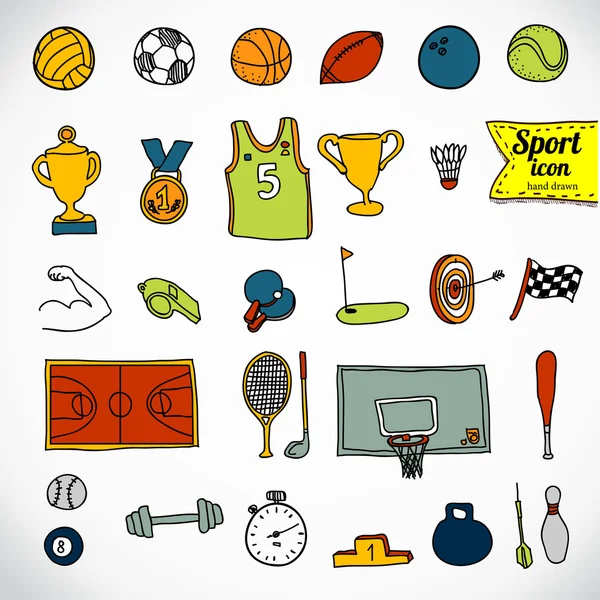 Ícone de esportes Doodle — Vetor de Stock