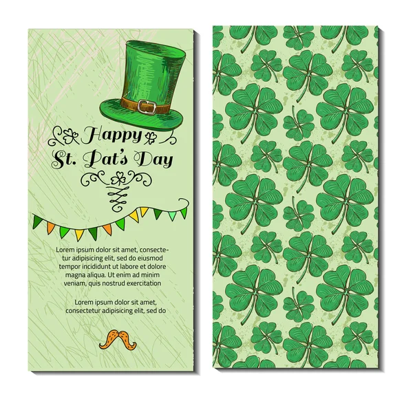 St. Patrick's Day background set — Stock Vector