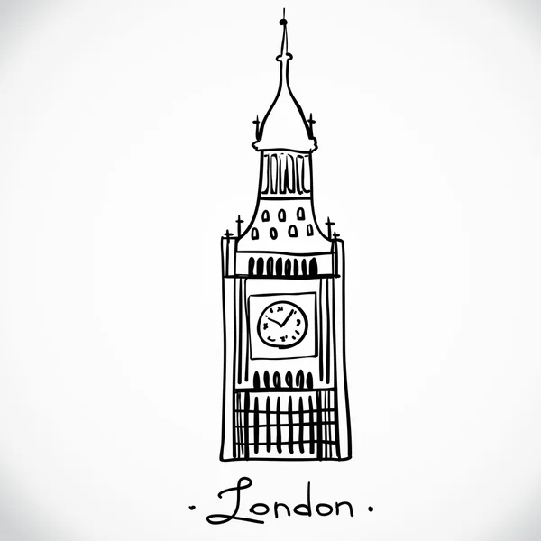 Big Ben, Londres, Inglaterra — Vetor de Stock