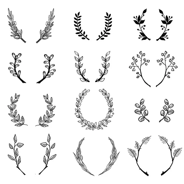 Silhouette de la collection Wreath — Image vectorielle