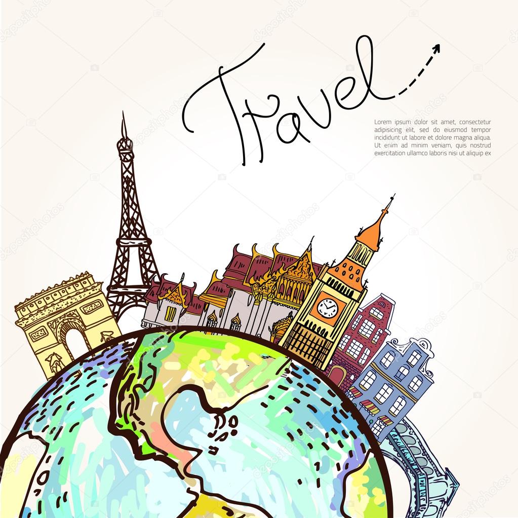 Travel elements background