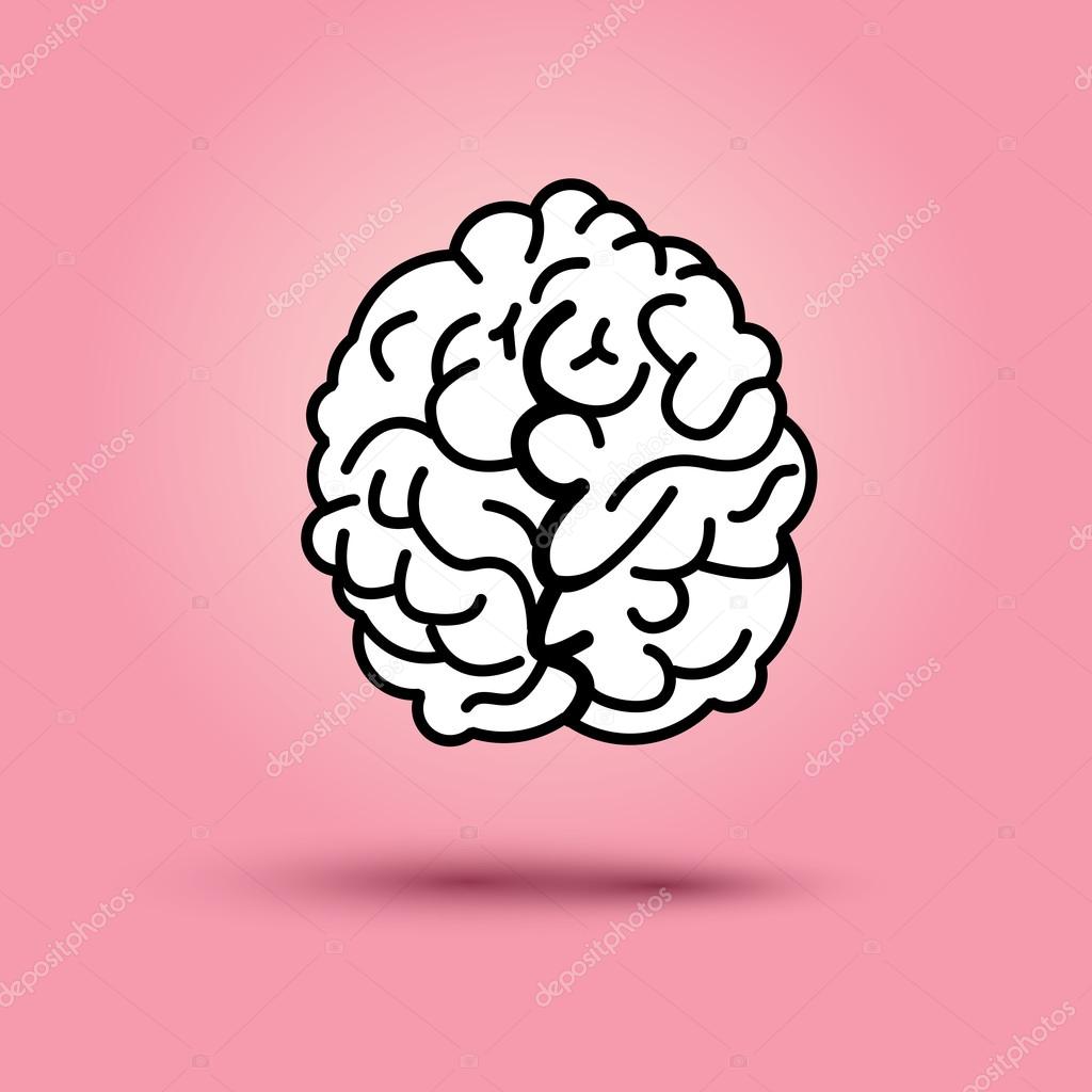 Flat design: brain icon