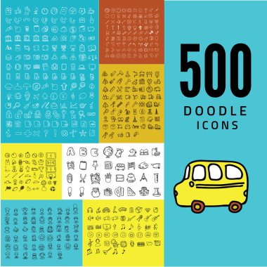 500 doodle Icon Set
