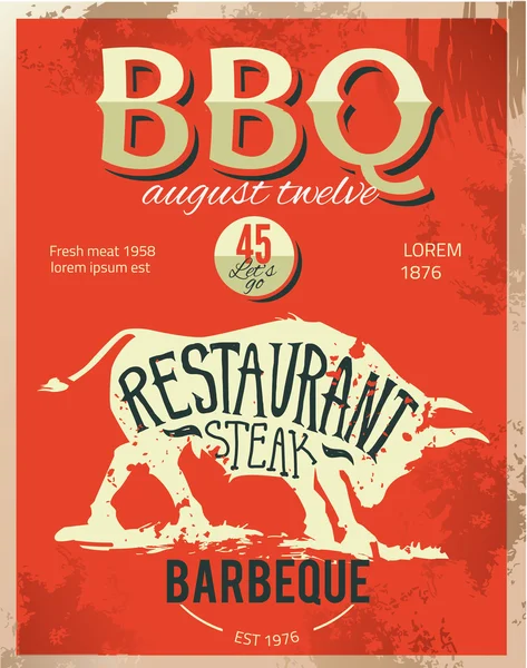 Vintage metal sign - Dads BBQ - Vector EPS10. Grunge effects can be easily removed. — Stock Vector