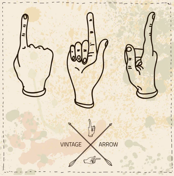 Vector tekening hand met de wijsvinger — Stockvector