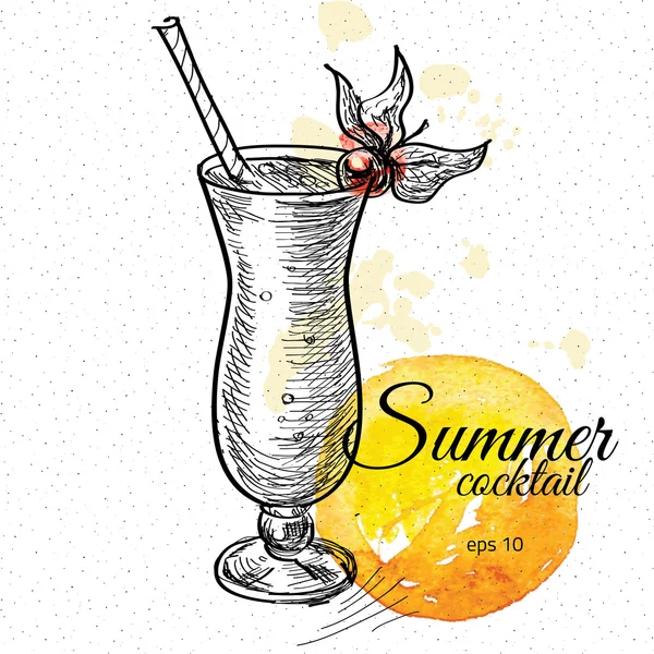 Cocktail - isolado em branco — Vetor de Stock
