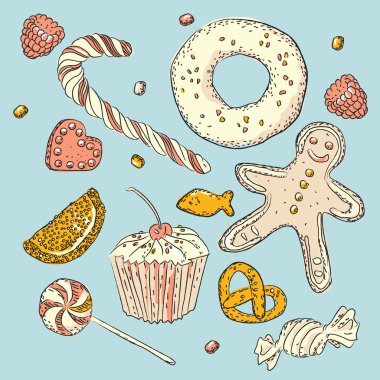  card with colorful cupcake clipart