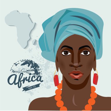 güzel Afrikalı portresi