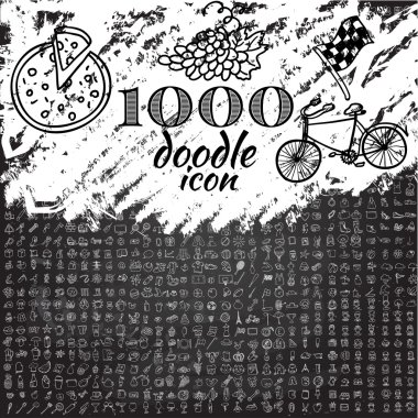 1000 doodle Icon Set