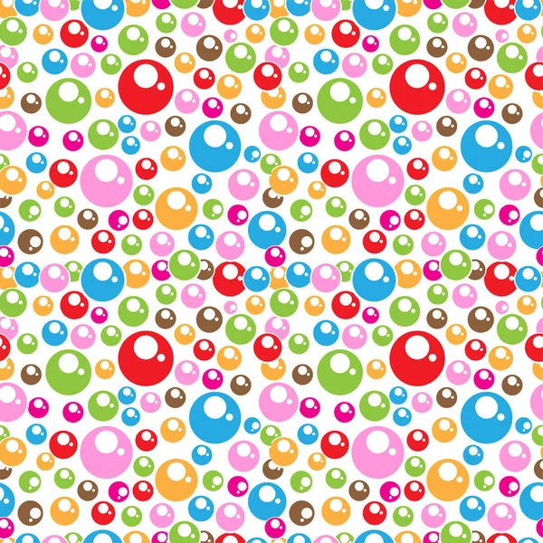 Vector Illustration Cute Candy Balls Texture Colorful Seamless Pattern Candies — Stock Vector