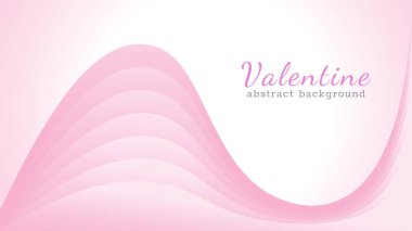 Güzel pembe dalga vektör çizimi. Romantik olay, sevgililer günü kartı, düğün davetiyesi, poster, duvar kağıdı, afiş, dergi vs. için soyut arkaplan tasarımı şablonu