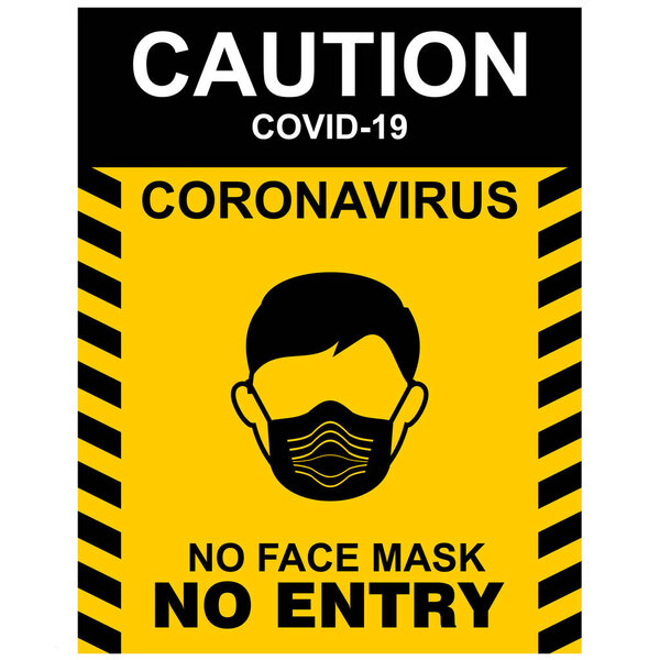 Осторожно, коронавирус, без маски, без проникновения