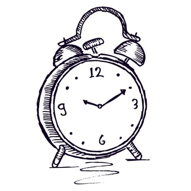 Alarm saati beyaza izole edildi