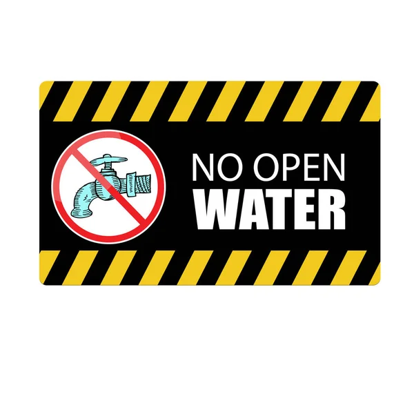 Open Water Sign Sticker Vector — Stock Vector