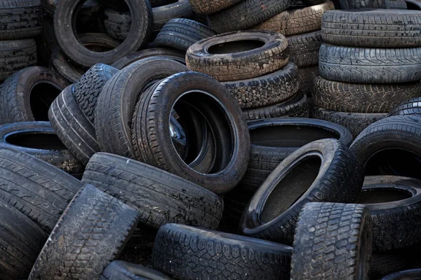 Umea Norrland Suecia Agosto 2019 Neumáticos Usados Para Automóviles Para — Foto de Stock