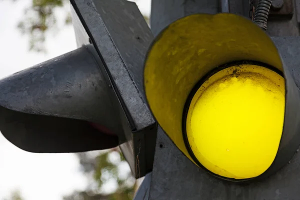 Semáforo Amarelo — Fotografia de Stock