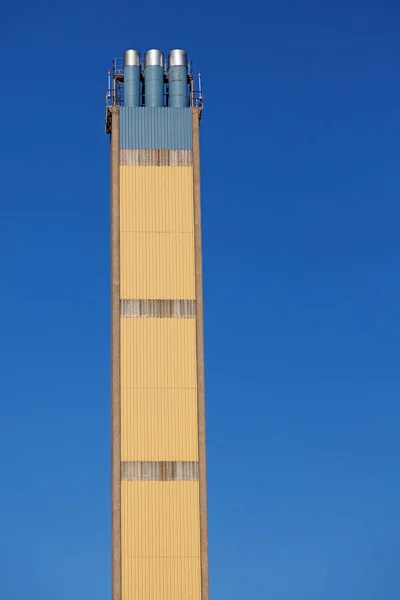 Umea Norrland Sweden April 2021 Large High Chimney Alidhem University — Stock Photo, Image