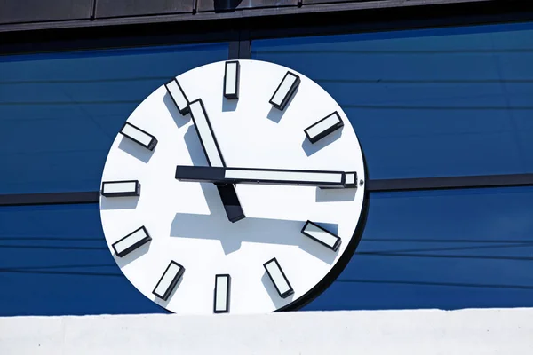 Hornefors Norrland Sweden May 2021 Large White Clock Hands Station — Stock Photo, Image