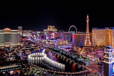 Las Vegas Nevada 2018 02 07 Las Vegas Şeridi 'nin panoramik manzarası