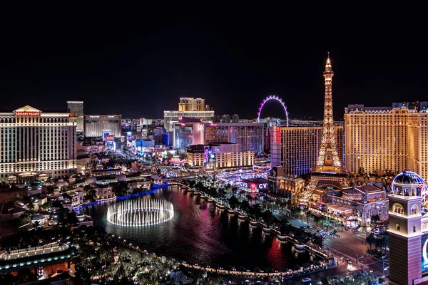 Las Vegas Nevada 2018 Vue Panoramique Sur Strip Las Vegas — Photo