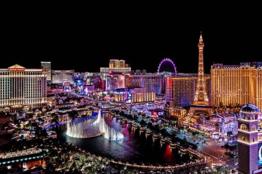 Las Vegas Nevada 2018 02 05 panoramic view of the Las Vegas Strip clipart
