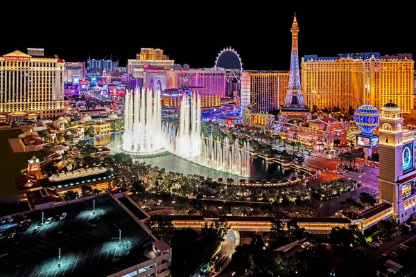 Las Vegas Nevada 2019 Panoramatický Výhled Las Vegas Strip — Stock fotografie