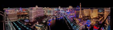 Las Vegas Nevada 2017 Las Vegas Şeridi 'nin panoramik manzarası.
