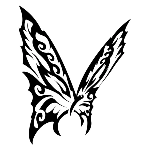 Mariposa blanca y negra — Vector de stock