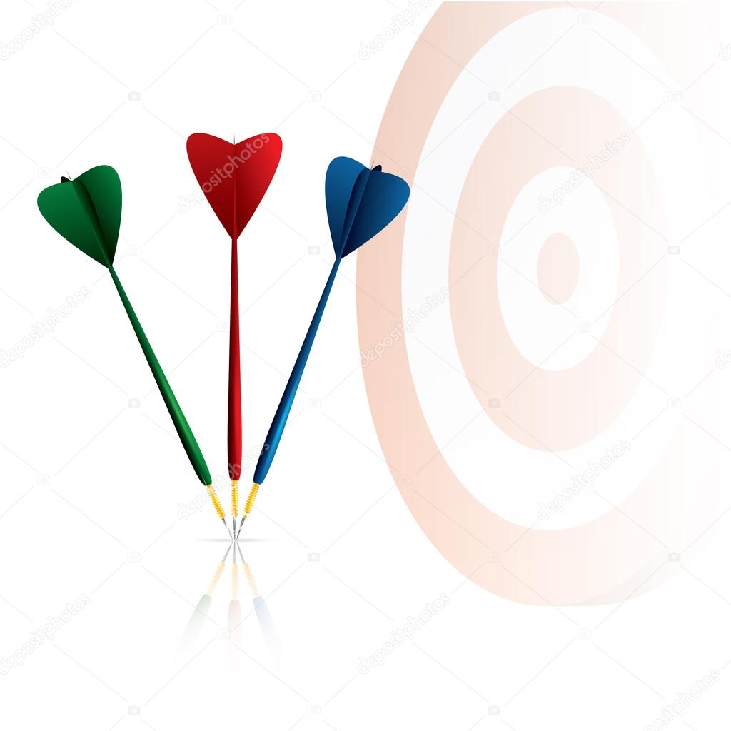 Darts target  and arrows