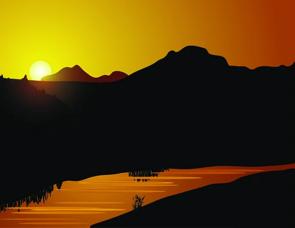Natur Sonnenuntergang Hintergrund — Stockvektor