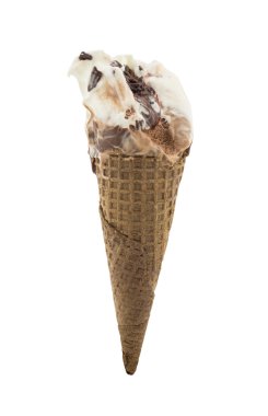 ısırıldı çikolatalı krem buz koni