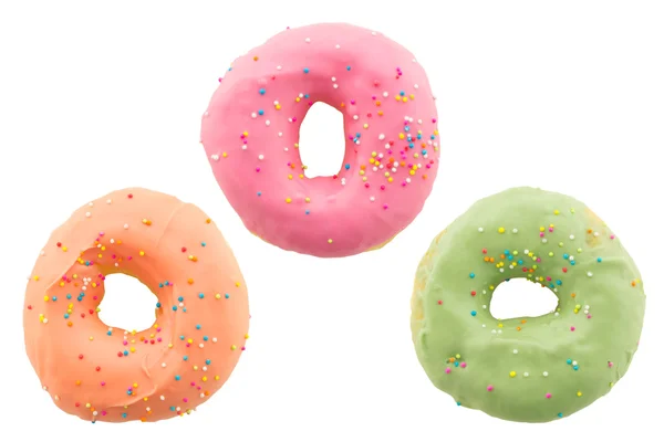 Set of donut isolated on white background — Stock Photo, Image