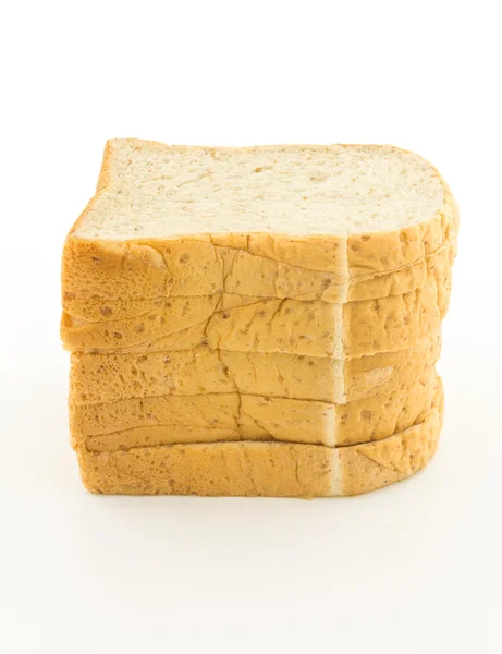 Loaf of whole wheat bread on white background — Stock Photo, Image