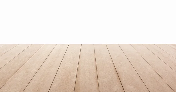 Plancher en bois isolé sur fond blanc — Photo