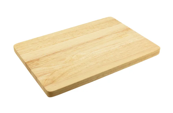 Wooden cutting board isolated on white background — Stock Photo, Image