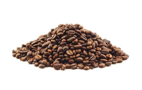 Pile of coffe beans isolated on white background — Stock Photo, Image